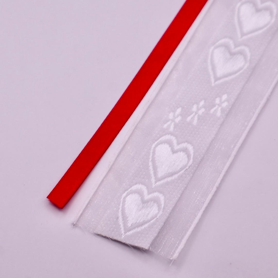 【番号オーダー可能】広島東洋カープ風カラー　くるみボタンのヘアリボン　クロスステッチ刺繍 | 4枚目